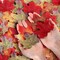 Fall Leaves Fake Maple, 200Pcs Artificial Autumn Leafs Decorations for Fall Wedding Photo Props Home Party Decor Table Crafts - Fabric